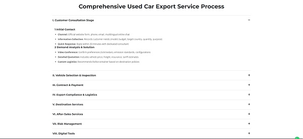 JIA SHAN AUTO electric car export service